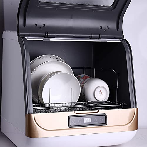 Portable Countertop Dishwasher, Large Capacity Compact Size Dish Washing Machine 4 Wash Programs Display Automatic Dishwashing for Apartments, Dorms & RVs
