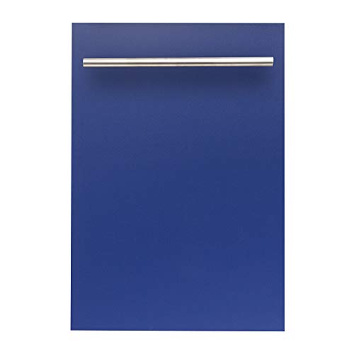 ZLINE 18 in. Top Control Dishwasher in Blue Matte with Stainless Steel Tub and Modern Style Handle