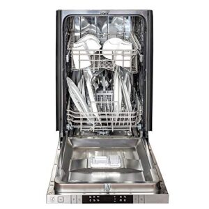 ZLINE 18 in. Top Control Dishwasher in Blue Matte with Stainless Steel Tub and Modern Style Handle