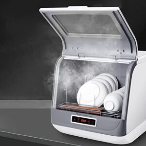portable countertop dishwasher,3washing programs compac,compact dishwasher, 75°c hot air drying,360° spray arms