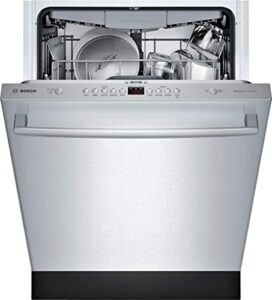 bosch shxm4ay55n 100 series 24 inch built in fully integrated dishwasher with 5 wash cycles, in stainless steel