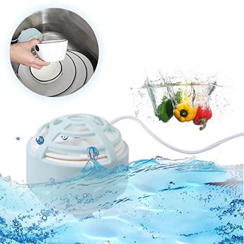 Zerodis Portable Dishwasher Mini Dishwasher 5V 2A ultrasonic Washer 30 Minutes Automatic Shutdown USB Powered White Portable Fruit Dishwasher Mini Washing Machine