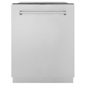 ZLINE 24" Monument Series 3rd Rack Top Touch Control Dishwasher in Stainless Steel with Stainless Steel Tub (DWMT-304-24)