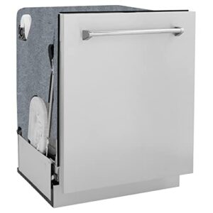 ZLINE 24" Monument Series 3rd Rack Top Touch Control Dishwasher in Stainless Steel with Stainless Steel Tub (DWMT-304-24)