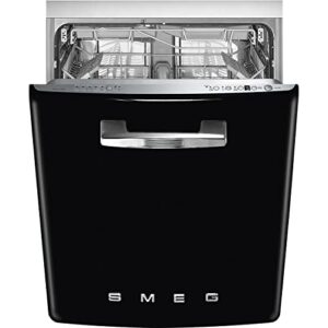 smeg under counter built-in dishwasher with 13 place settings, 10 wash cycles, 7 temperatures, 24-inches