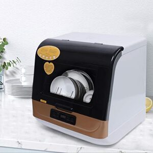 dnysysj desktop installation-free dishwasher, portable compact adjustable temperature countertop dishwasher 360°streak-free deep cleaning for home kitchen