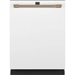 cafe cdt875p4nw2 smart top control tall tub dishwasher in matte white with stainless steel tub, fingerprint resistant, 39 dba