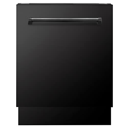 24" Top Control Tall Tub Dishwasher in Custom Panel Ready with Stainless Steel Tub and 3rd Rack (DWV-24) (Black Stainless Steel)