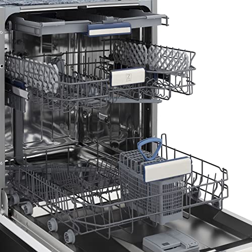 24" Top Control Tall Tub Dishwasher in Custom Panel Ready with Stainless Steel Tub and 3rd Rack (DWV-24) (Black Stainless Steel)