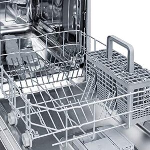 Summit DW18SS4 18 Built In Dishwasher with 8 Place Settings Energy Star Digital Touch Controls Stainless Steel Interior Adjustable Smart Fold Shelf Time Delay in Stainless Steel