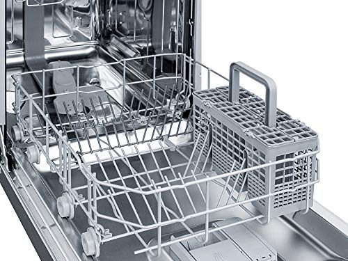 Summit DW18SS4 18 Built In Dishwasher with 8 Place Settings Energy Star Digital Touch Controls Stainless Steel Interior Adjustable Smart Fold Shelf Time Delay in Stainless Steel