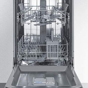 Summit DW18SS4 18 Built In Dishwasher with 8 Place Settings Energy Star Digital Touch Controls Stainless Steel Interior Adjustable Smart Fold Shelf Time Delay in Stainless Steel