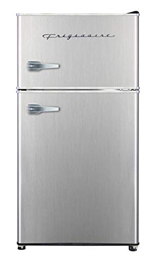 Frigidaire EFR341, 3.2 cu ft 2 Door Fridge and Freezer, Platinum Series, Stainless Steel, Double