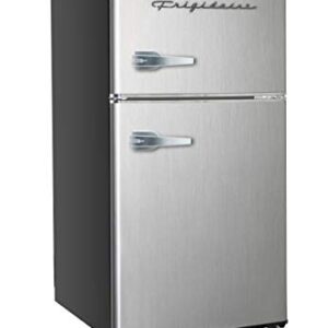 Frigidaire EFR341, 3.2 cu ft 2 Door Fridge and Freezer, Platinum Series, Stainless Steel, Double