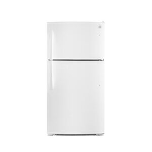 kenmore top-freezer refrigerator with ice maker and 21 cubic ft. total capacity, white