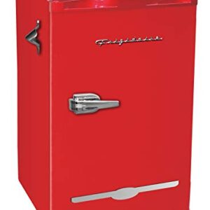 Frigidaire Retro Bar Fridge Refrigerator with Side Bottle Opener, 3.2 cu. ft, Red