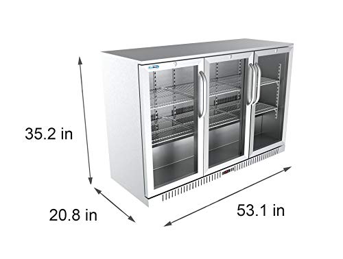 KoolMore BC-3DSW-SS Refrigerator, Triple Door, Stainless Steel