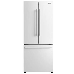 galanz glr16fwee16 3-french door refrigerator with bottom freezer adjustable electrical thermostat, humidity control, frost-free, 16 cu.ft, white, cu ft