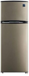 rca rfr725 2 door apartment size refrigerator with freezer, stainless,7.5 cu ft