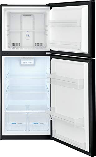 Frigidaire 11.6 Cu. Ft. Compact ADA Top Freezer Refrigerator in Black with Electronic Control Panel, Reversible Door Swing, ENERGY STAR