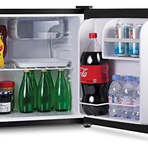 Commercial Cool CCR16B Compact Single Door Refrigerator and Freezer, 1.6 Cu. Ft. Mini Fridge, Black