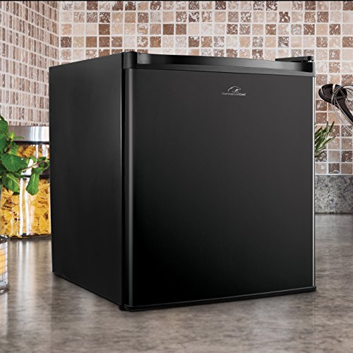 Commercial Cool CCR16B Compact Single Door Refrigerator and Freezer, 1.6 Cu. Ft. Mini Fridge, Black