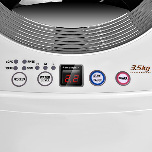 Giantex Portable Washing Machine, Full Automatic Washer and Dryer Combo, with Built-in Pump Drain 8 LBS Capacity Compact Laundry Washer Spinner for Apartment RV Dorm