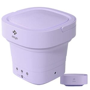 xz-smart foldable mini small portable washer washing machine for apartment, laundry, camping, rv, travel, underwear, socks, baby clothes (110v-240v) (purple)