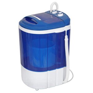 zeny portable mini washing machine 5.7 lbs washing capacity semi-automatic compact washer spinner small cloth washer laundry appliances for apartment, rv, camping, single translucent tub