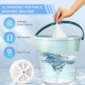 Mini Washing Machine, Portable Foldable Ultrasonic Turbo Washing Machine,Mini Dishwashers with USB, Suitable for Home, Business, Travel, College Room, RV, Apartment（10L）