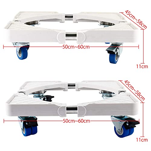 Multi-Functional Movable Base Furniture Dolly Size Adjustable for Washing Machine, Dryer and Refrigerator (4 Wheels)