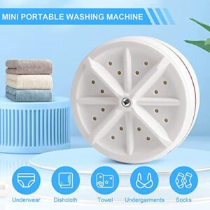 Mini Portable Washing Machine for Sink,30W USB Power Supply, Ultrasonic Turbo Small Washer for Travelling,Business Trip,College Room.Turbine Cleaner for Cleaning Sock,children's clothes,Underwear.