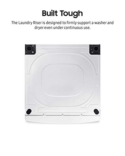 SAMSUNG 27” Wide Laundry Riser Pedestal Stand for 27” Wide Front Load Washer or Dryer, Lifts Machine 6”in Height, WE272NW/A3, White