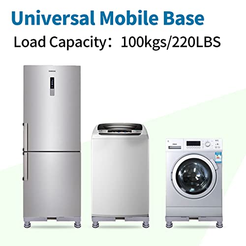 Mini Fridge Stand, Multi-Functional Furniture Dolly Roller Base Movable Adjustable Base Telescopic Dolly for Refrigerator Dryer Washer Cabinet (4 feet)