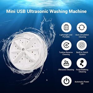 Portable Washing Machine,Portable Ultrasonic Turbo Washing Machine,Mini Washer for Travelling,Camping,Business Trip.Mini Washing Machine for Cleaning Sock,Underwear,Small Rags,Towel