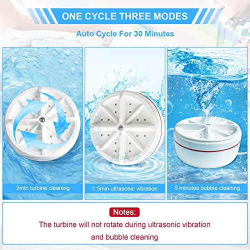 Portable Washing Machine Mini Washing,Mini Dishwashers Ultrasonic Turbo Disinfection with USB, Suitable for Home, Business, Travel, College Room, RV, Apartment