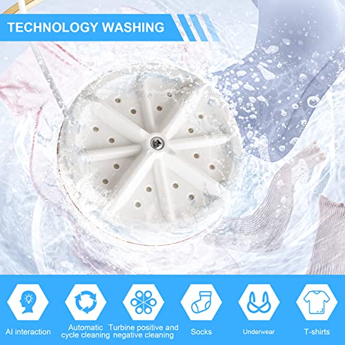 Portable Washing Machine Mini Washing,Mini Dishwashers Ultrasonic Turbo Disinfection with USB, Suitable for Home, Business, Travel, College Room, RV, Apartment