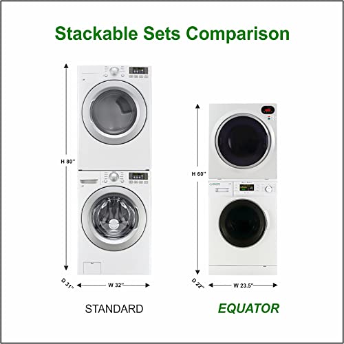 Equator 110V Ultra Comp. Laundry Centre 1.6 cf Washer+Vented 2.6 cf Sensor Dryer