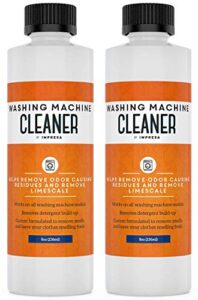 impresa 2 pack washing machine cleaner for all washers (top load, front load, he and non-he) compatible with maytag, whirlpool, kenmore made in usa – four uses