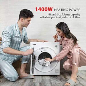 VIVOHOME 110V 1500W Electric Compact Portable Clothes Laundry Dryer Machine for Apartment 3.5 cu.ft 13lbs