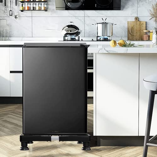 Lufia Mini Fridge Stand,Width Height Flexible Adjustable,High Strength Base Stand Leg Design,Multi-functional Base as Refrigerator Stand,Fish Tank Stand,Washing Machine,Dryer,Laundry Pedestal (Black)