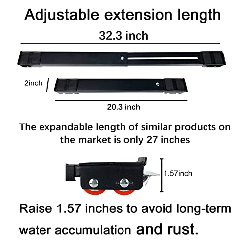 Yutianli Heavy Duty Extensible Appliance Roller is Suitable for Washing Machines, Refrigerators, Dryers, Dishwashers and other Heavy Objects, can bear 500 kg (Black)