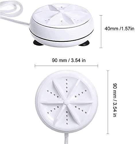 Mini Washing Machine Portable Turbine Washer,Portable Washing Machine with USB and Speed Control for Travel Business Trip or College Rooms (Speed Control Model), White, 1pack