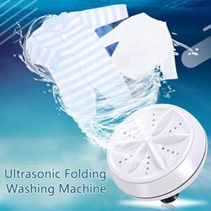 Portable Mini Washing Machine,Turbo Washer & Dishwasher with USB Powered Portable Ultrasonic Turbine for Personal Laundry Travel Trip Apartment