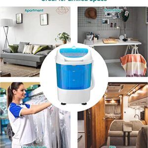 MEDIMALL Portable Washing Machine, Mini Washer and Dryer Combo w/ 5.5lbs Washing Capacity, Spin Cycle Basket, Drain Hose, Semi-Automatic Laundry Machine for RVs Camping Apartments Dorms