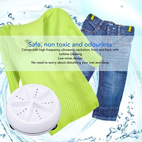 Mini Washing Machine, 3.54in Portable Washing Machine with Suction Cups, 3 in 1 Bubble Cleaning USB Ultrasonic Powered Turbo Washing Machine & Sink Dishwasher for Camping, Travelling, Business Trip