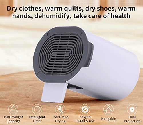 OCTIDE Multifunctional Portable Dryer, Shoe Dryer, Quilt Dryer, with Hand Warmer, Foldable, Intelligent Timing, Suitable for Home, Travel, Dormitory, 600W High Power.