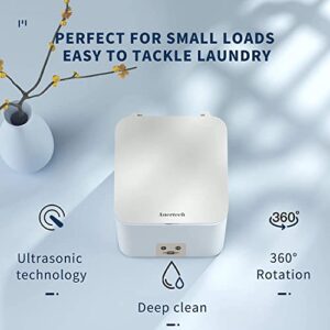 Auertech Portable Ultrasonic Washing Machine, Mini Underwear Washer Compact Laundry Machine with USB Cord, Semi-automatic Washing Machine for RVs, Apartments and Dorms