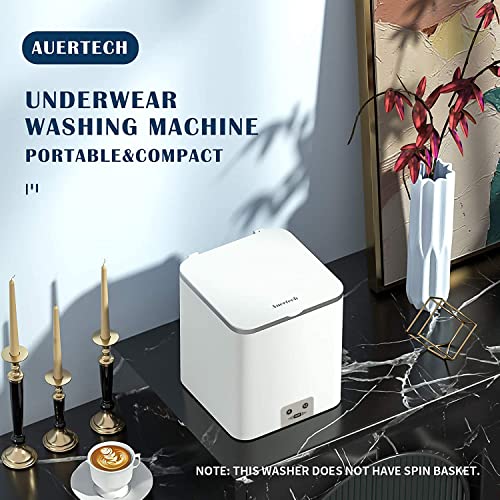 Auertech Portable Ultrasonic Washing Machine, Mini Underwear Washer Compact Laundry Machine with USB Cord, Semi-automatic Washing Machine for RVs, Apartments and Dorms