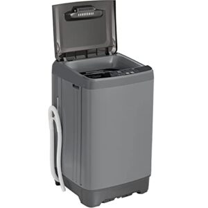 deco home fully automatic portable washing machine, 1.8 cu. ft, 16lb capacity, 10 smart cleaning programs, water inlet and drain pump